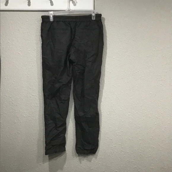 Quince Cotton Linen Twill Straight Leg Pant Charcoal Women's S Ankle Relaxed Fit - Picture 8 of 8